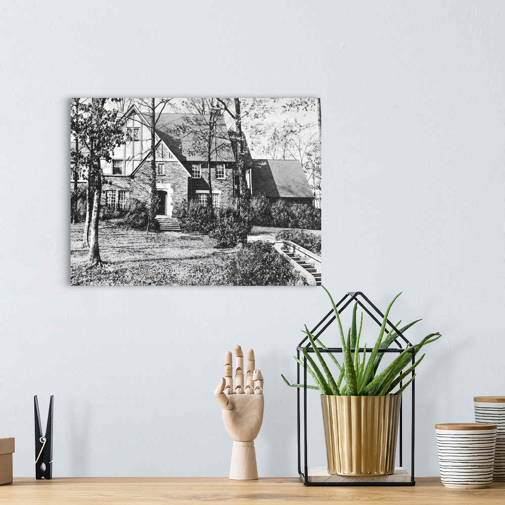 A bohemian room featuring Lakewood Guest House Bessemer Alabama on U.S.11 Vintage Photograph