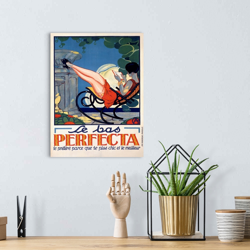 A bohemian room featuring Vintage Fashion Poster