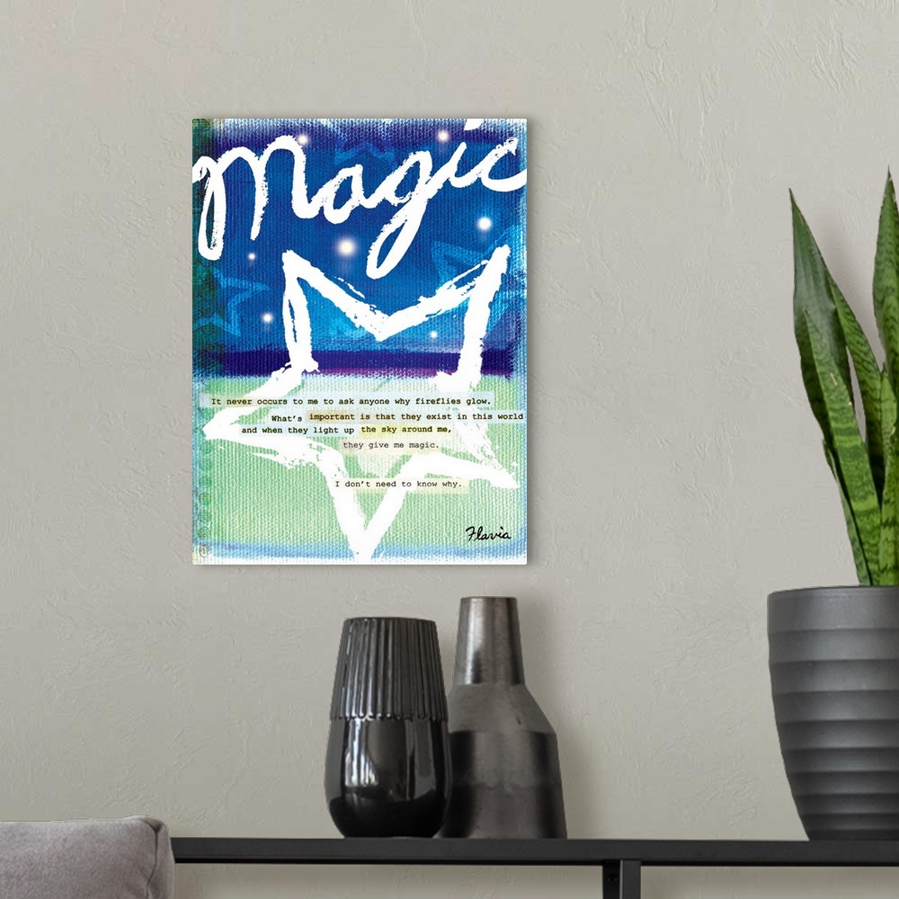 A modern room featuring Magic Inspirational Print