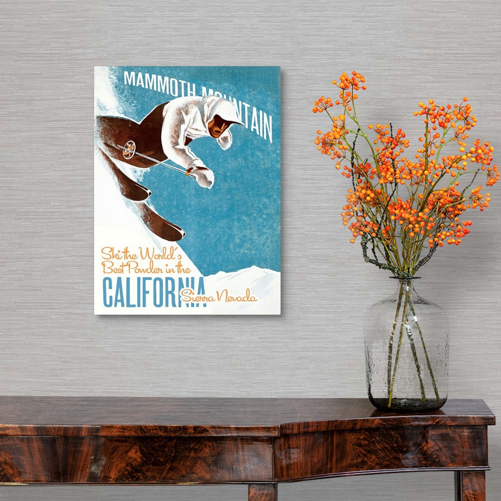 A traditional room featuring Mammoth Mountain Vintage Advertising Poster