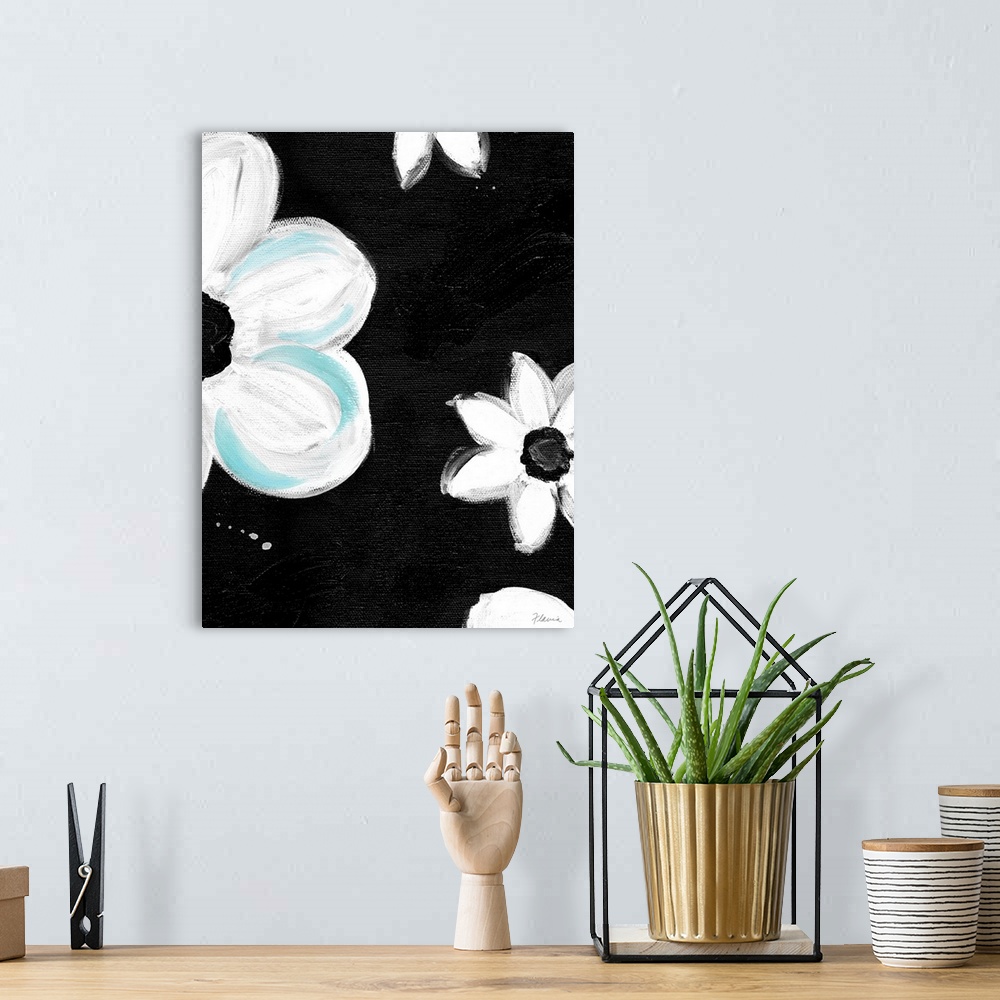 A bohemian room featuring Modern Flower Print