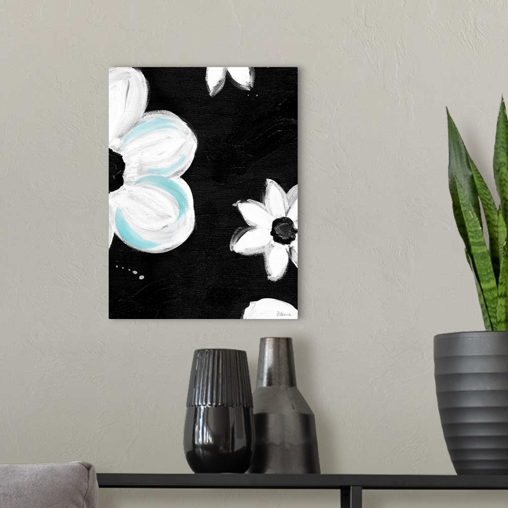 A modern room featuring Modern Flower Print