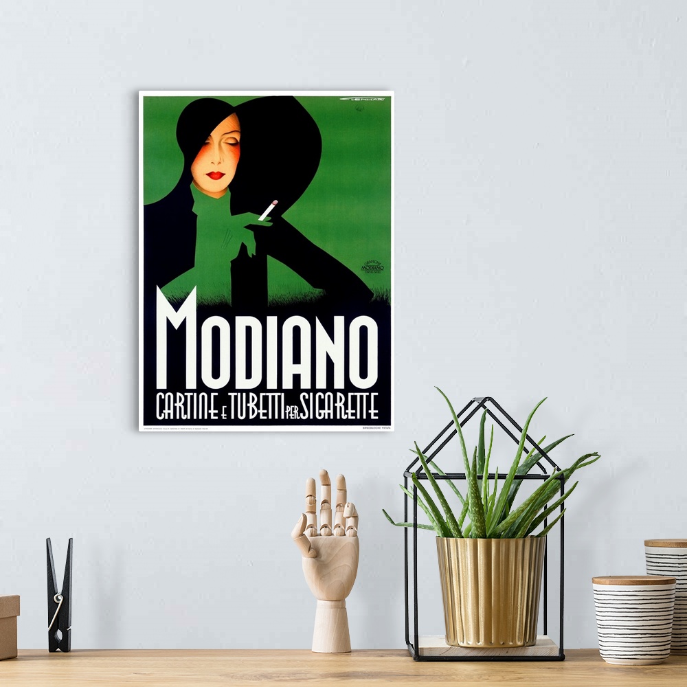 A bohemian room featuring Modiano, Vintage Poster, by Franz Lenhart
