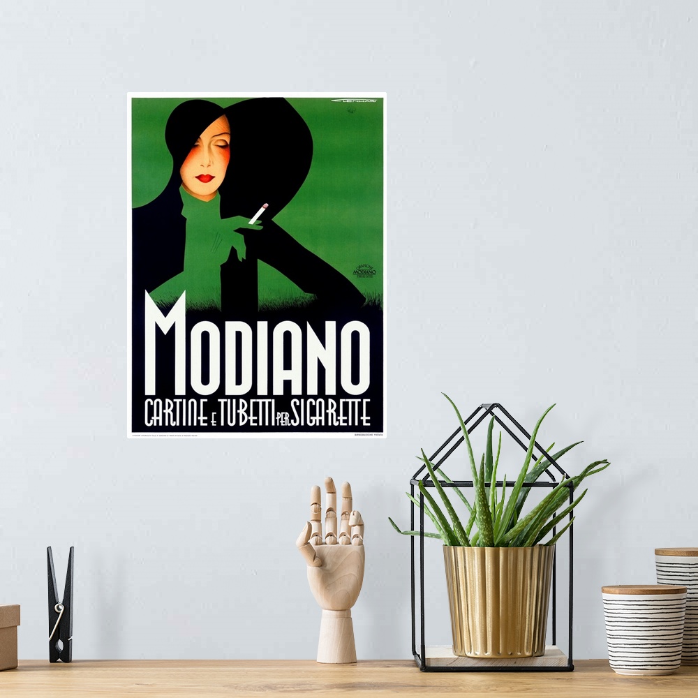 A bohemian room featuring Modiano, Vintage Poster, by Franz Lenhart