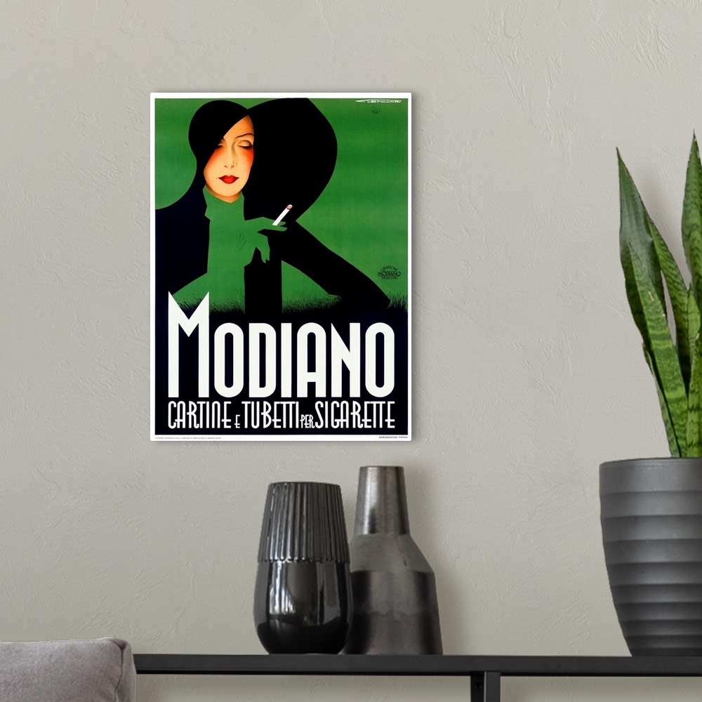 A modern room featuring Modiano, Vintage Poster, by Franz Lenhart