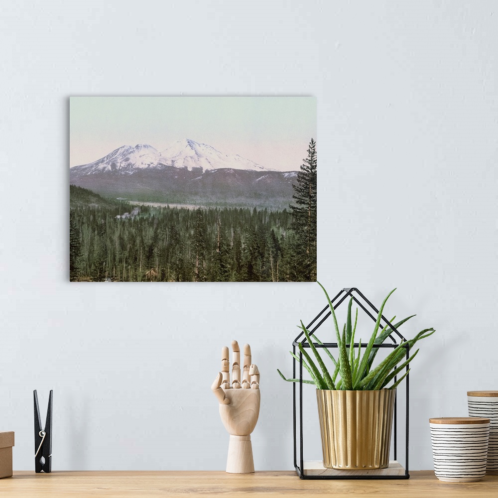 A bohemian room featuring Mount Shasta California