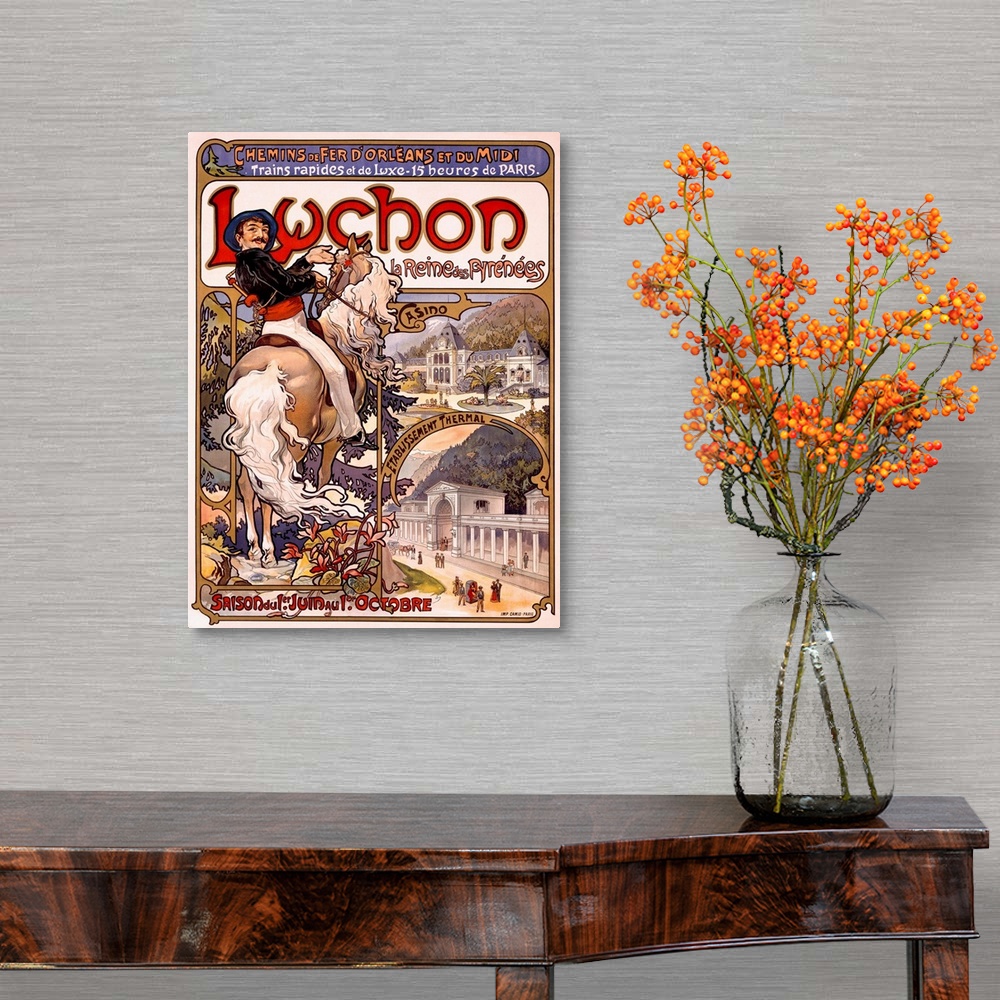 A traditional room featuring French Vintage Poster, Luchon Casino Spa