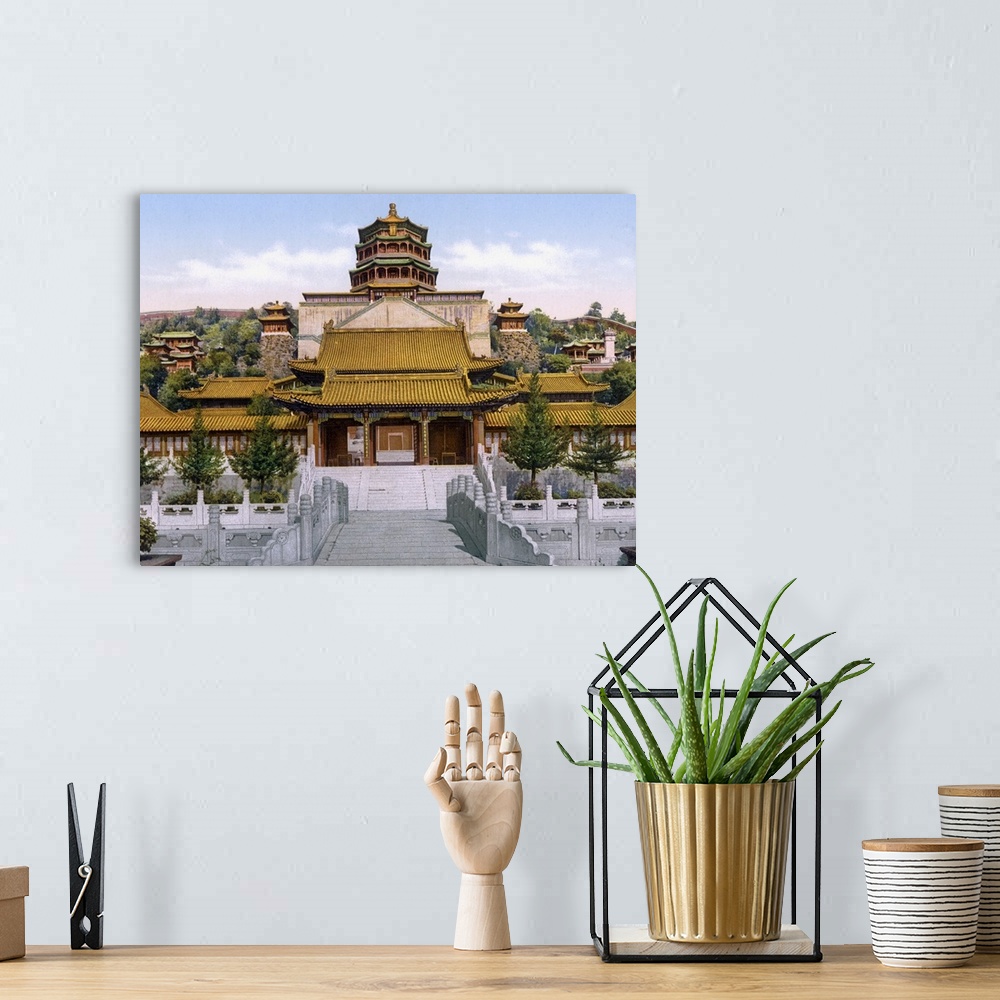 A bohemian room featuring Peking Summer Palace Main Buildings