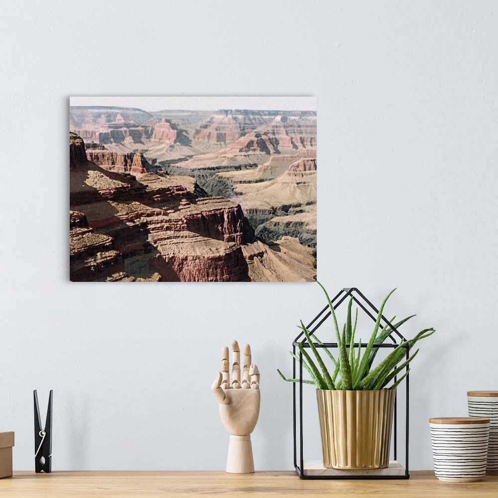 A bohemian room featuring Pima Point Grand Canyon Arizona Looking Northwest Vintage Photograph