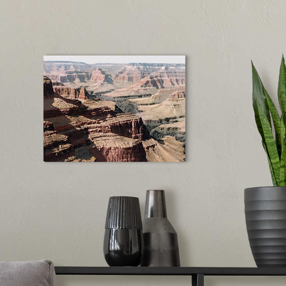 A modern room featuring Pima Point Grand Canyon Arizona Looking Northwest Vintage Photograph