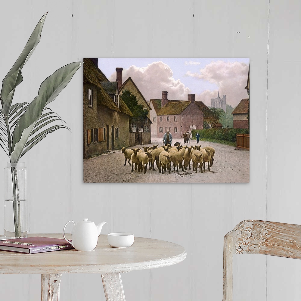 A farmhouse room featuring Sheep in the Village Street