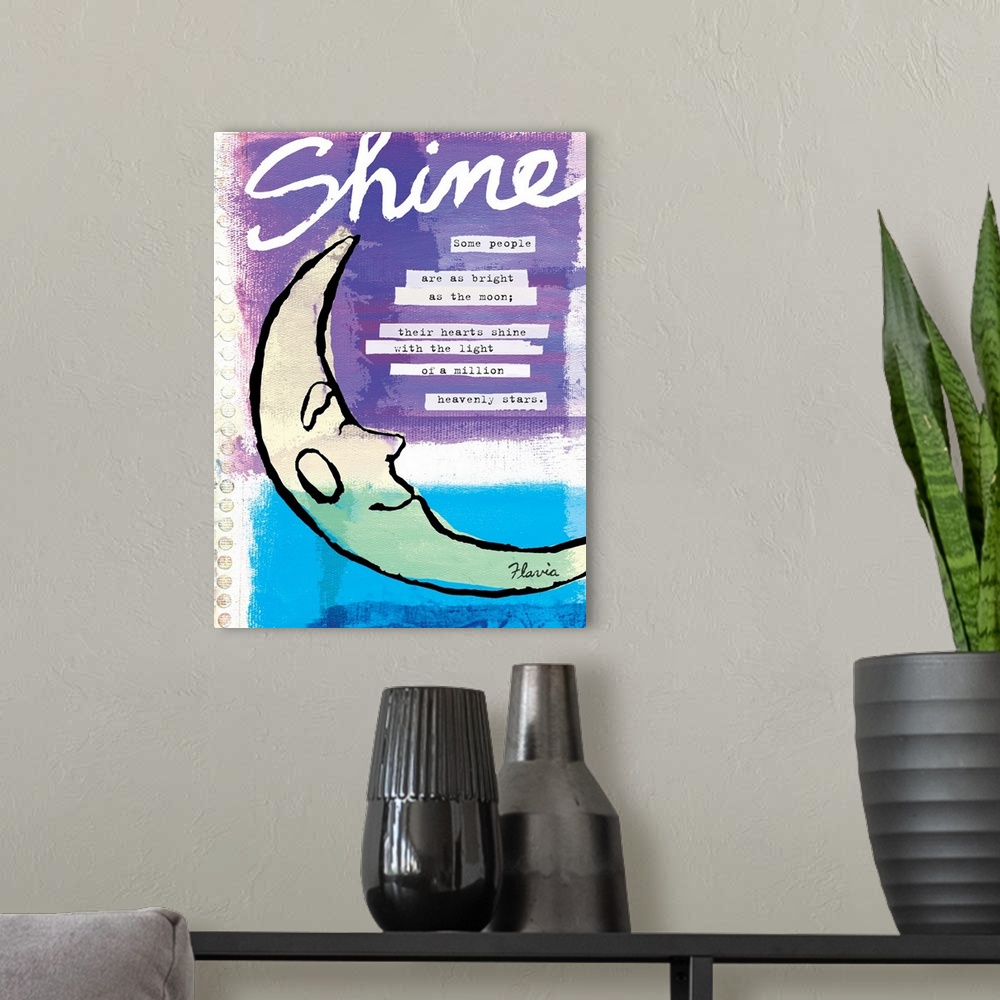 A modern room featuring Shine Inspirational Print