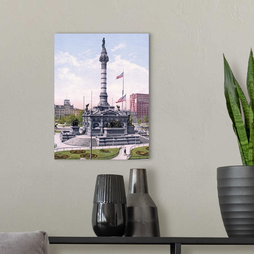 A modern room featuring Soldiers and Sailors Monument Cleveland
