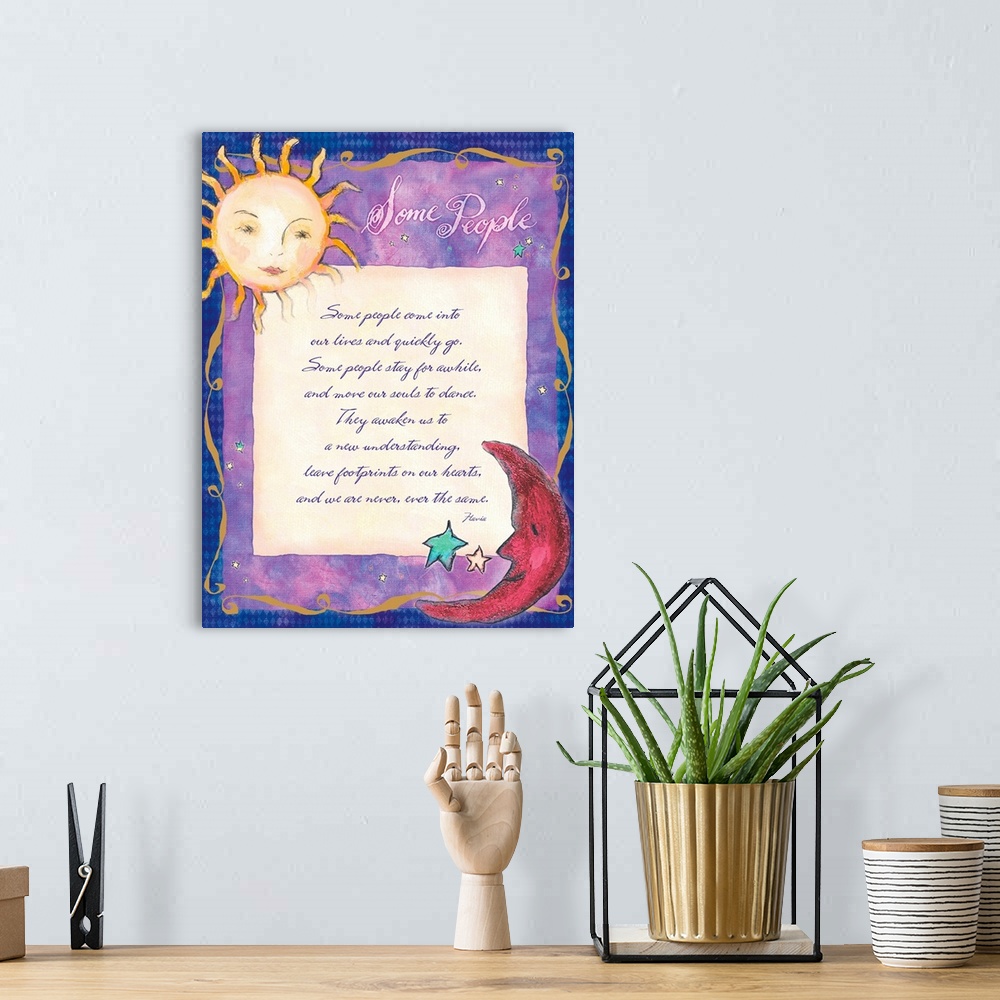 A bohemian room featuring Some People Inspirational Print