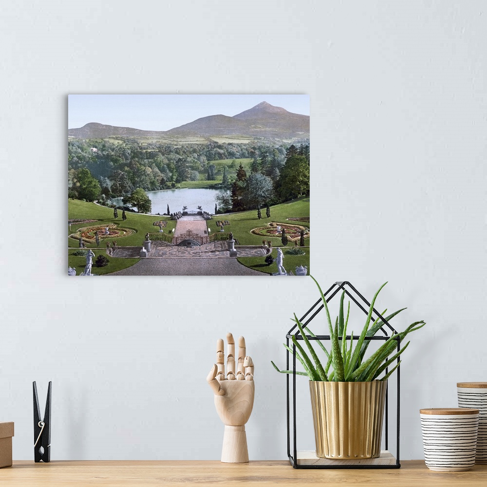 A bohemian room featuring Sugarloaf Mountain from Powerscourt Co. Wicklow