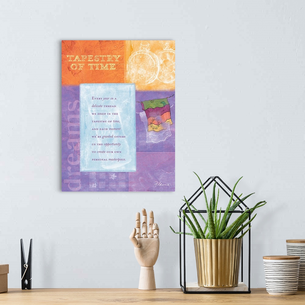 A bohemian room featuring Tapestry Inspirational Print