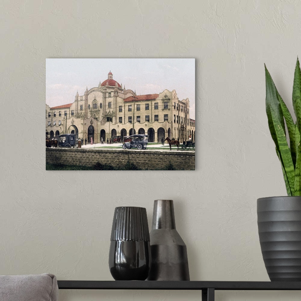A modern room featuring Terminal Union Station Mobile Alabama Vintage Photograph
