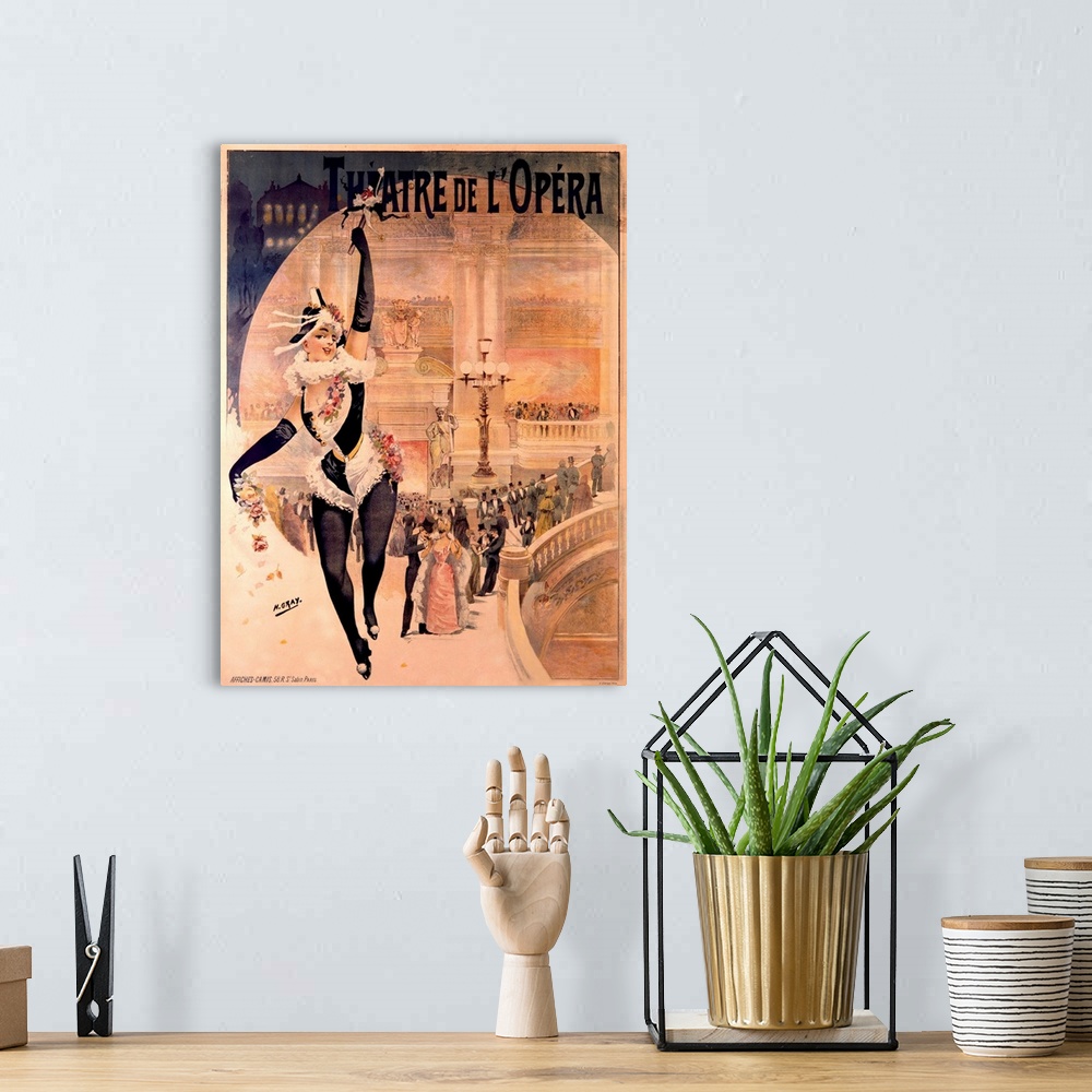 A bohemian room featuring Theatre de lOpera, Vintage Poster, by Henri Gray