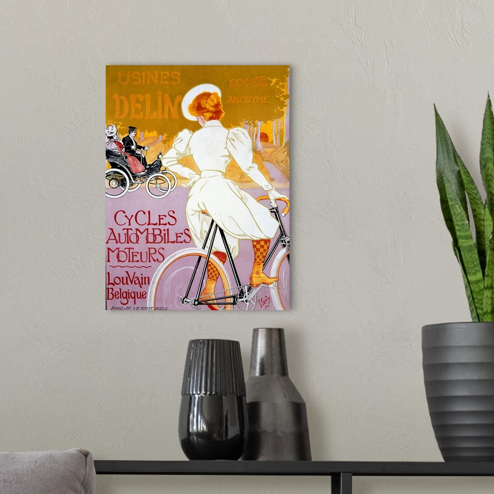 A modern room featuring Vintage French Poster, Delin Factories