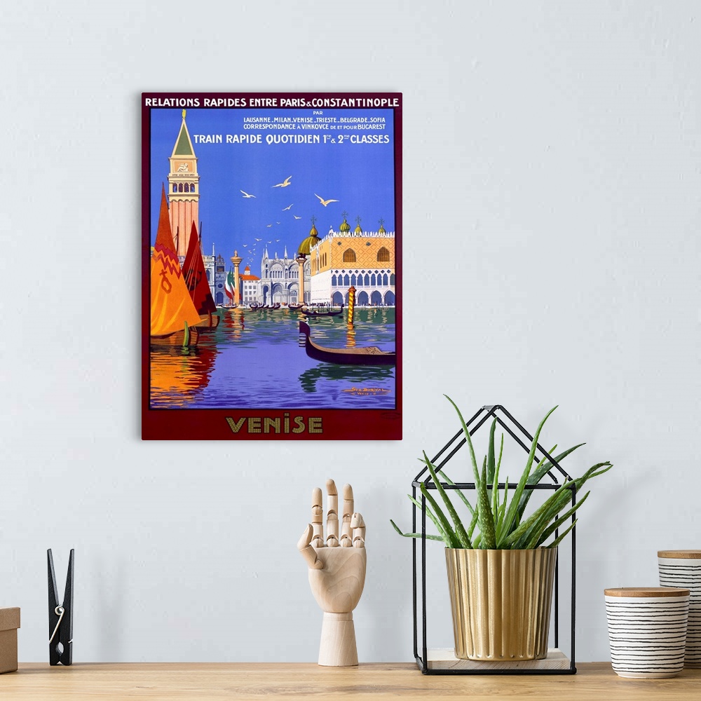 A bohemian room featuring Venise, by Georges Dorival, Vintage Poster