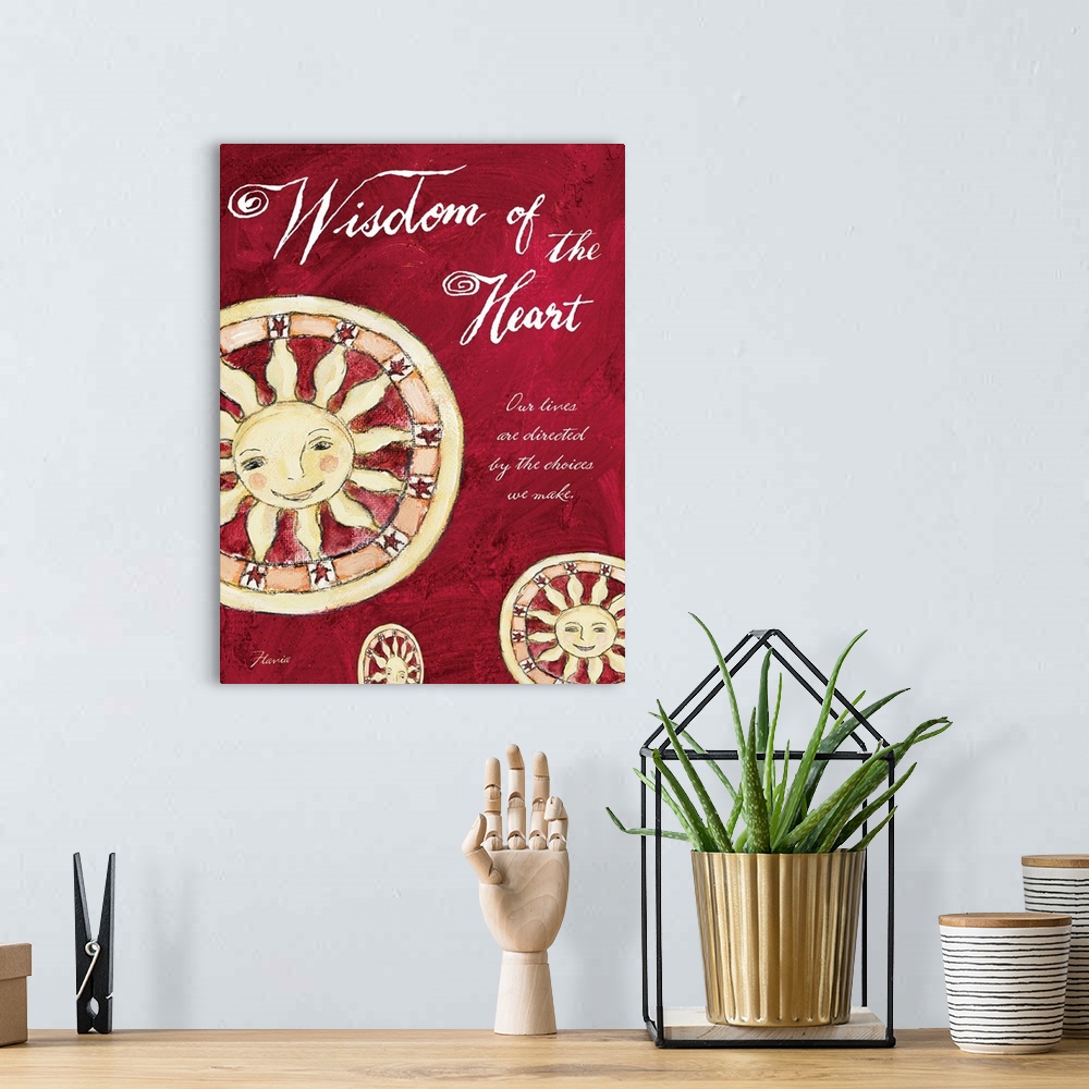 A bohemian room featuring Wise Sun Inspirational Print