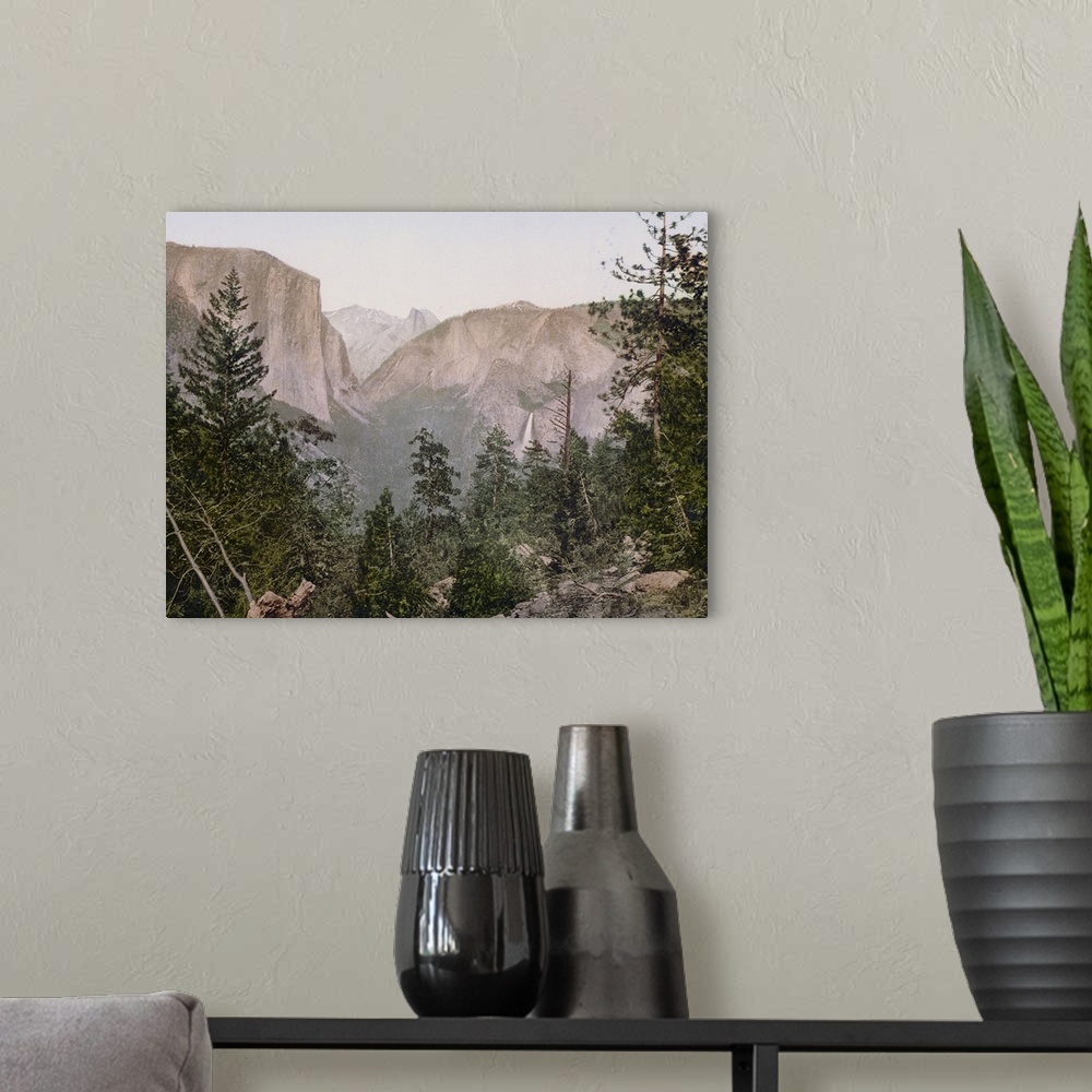 A modern room featuring Yosemite Valley from Artists Point