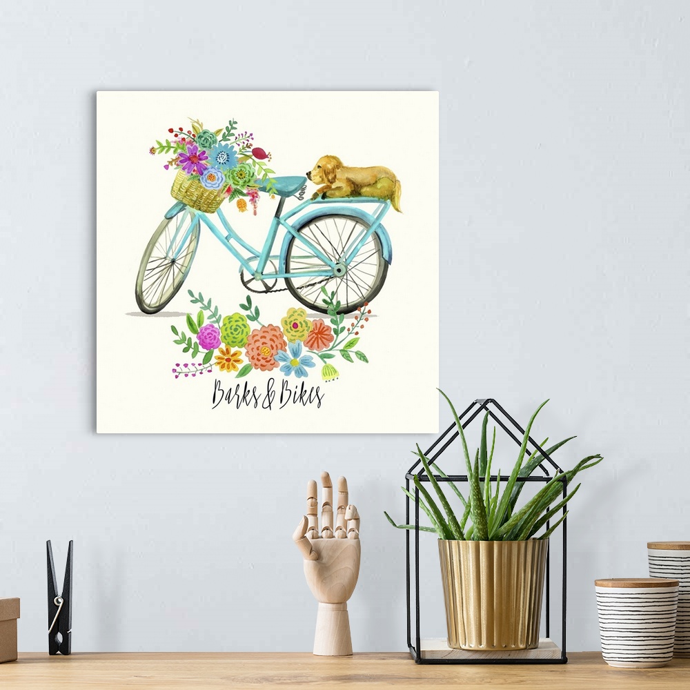 A bohemian room featuring Barks and Bikes