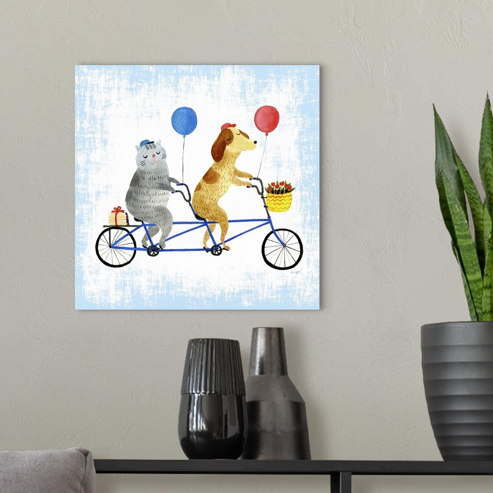 A modern room featuring Bikes and Best Friends