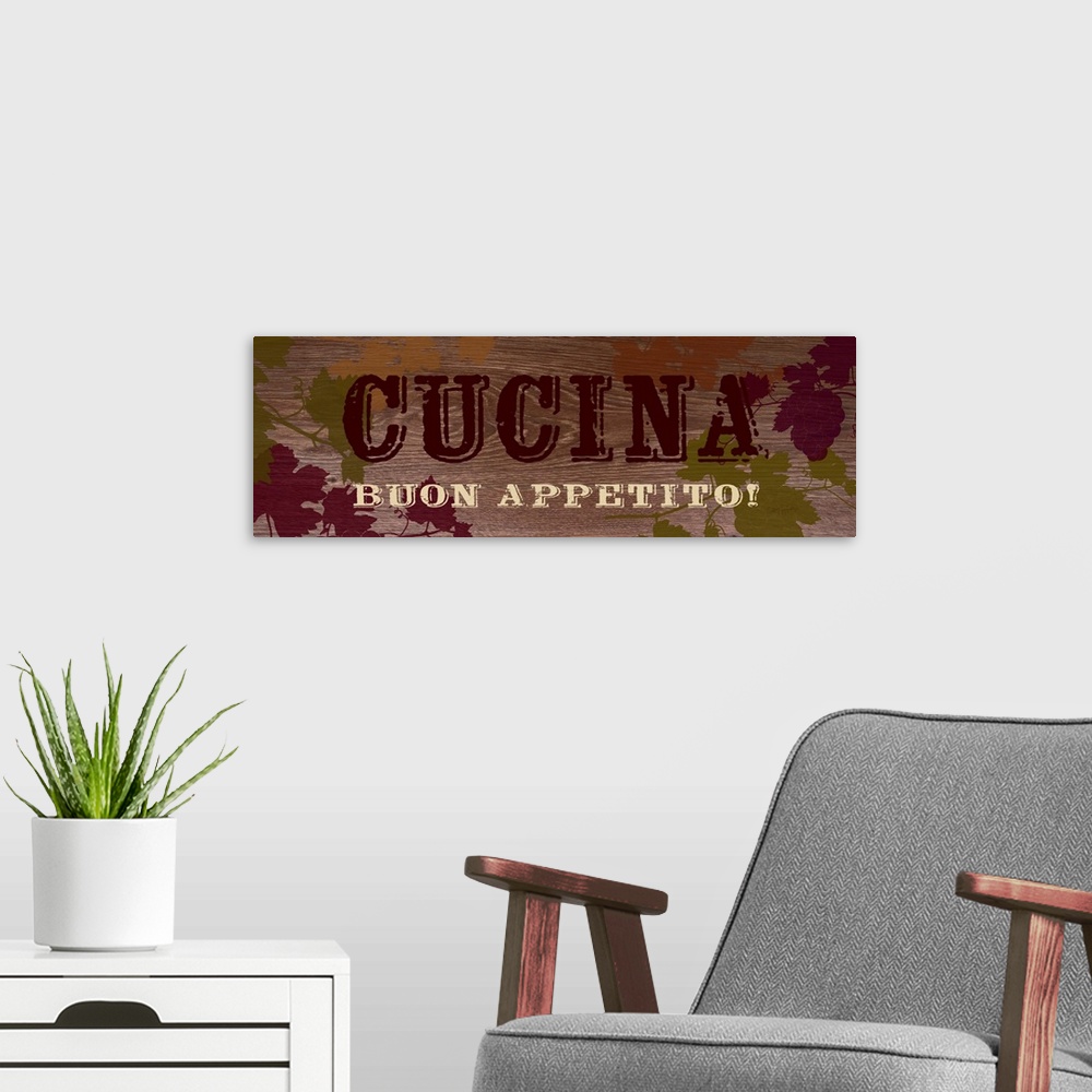 A modern room featuring Cucina Buon Appetito