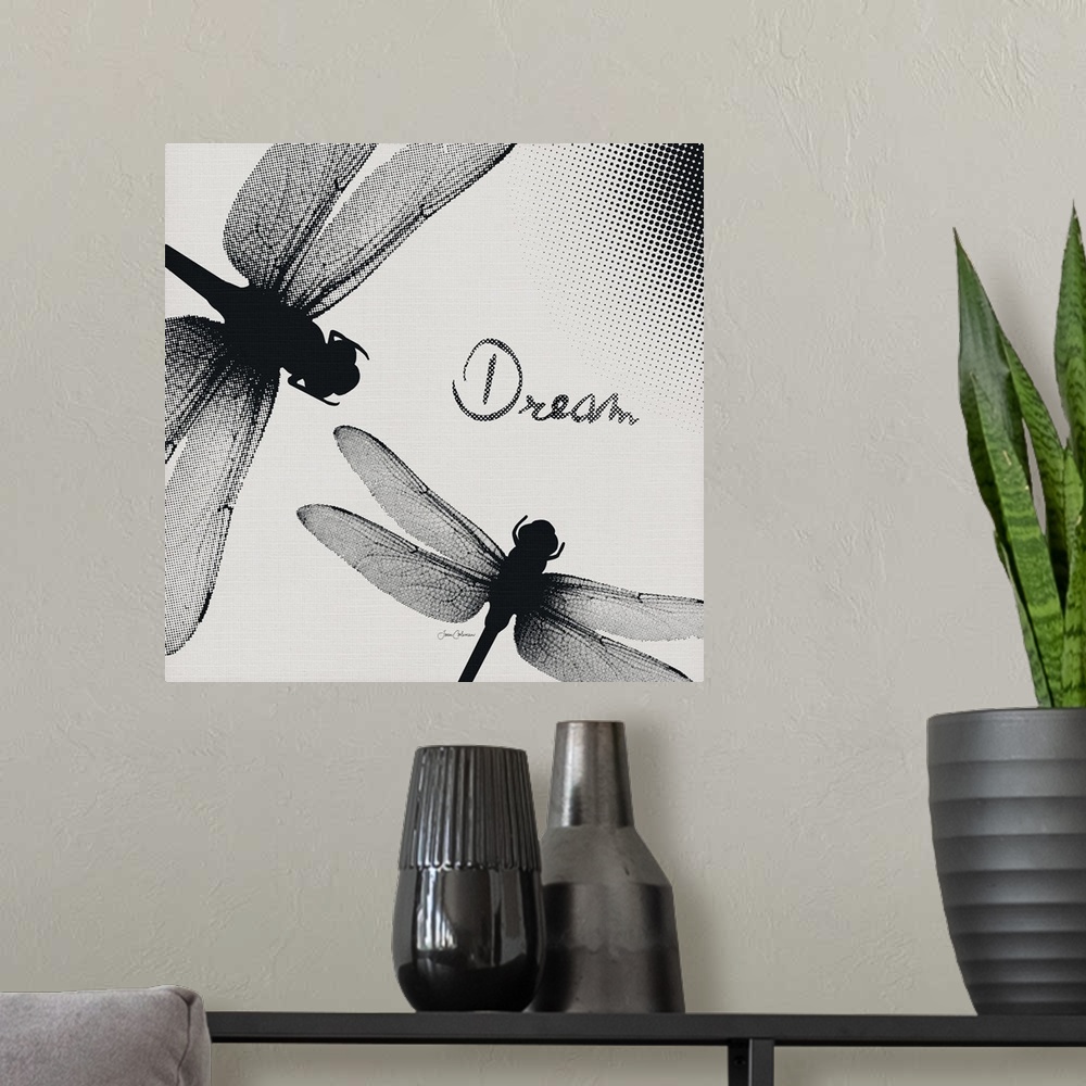 A modern room featuring Dragonfly Dreams