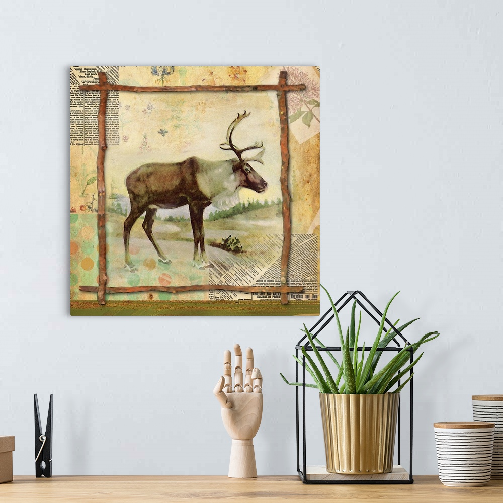 A bohemian room featuring Elk Nature
