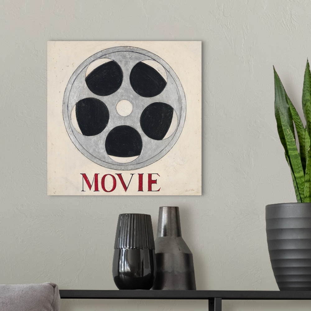 A modern room featuring Film Reel