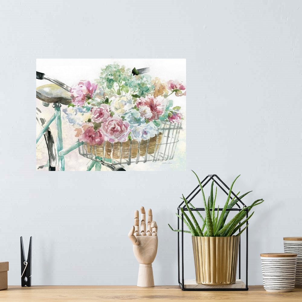 A bohemian room featuring Flower Market Bicycle