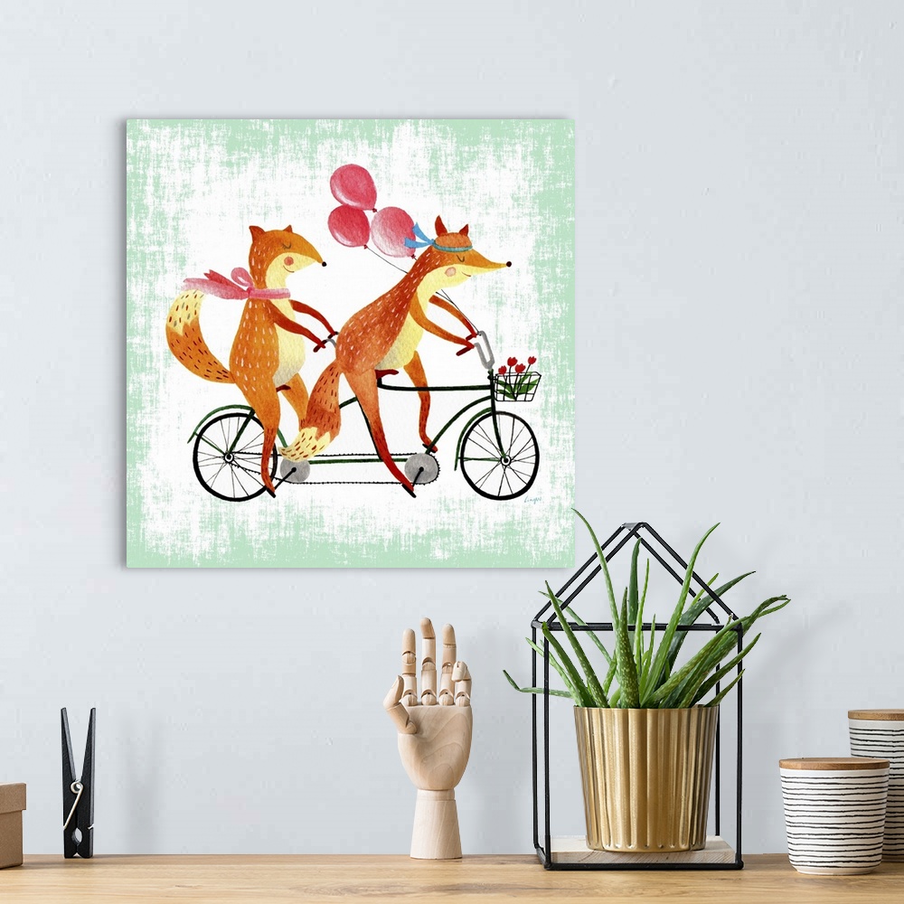 A bohemian room featuring Foxes Like Bikes