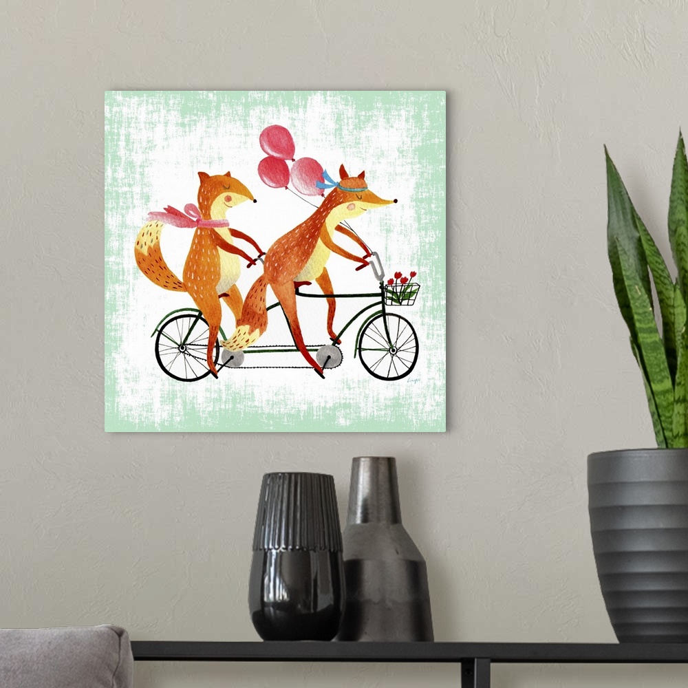 A modern room featuring Foxes Like Bikes