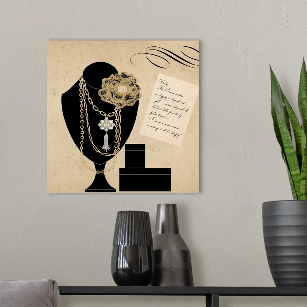 A modern room featuring Contemporary illustrative home decor art with a fashion theme.