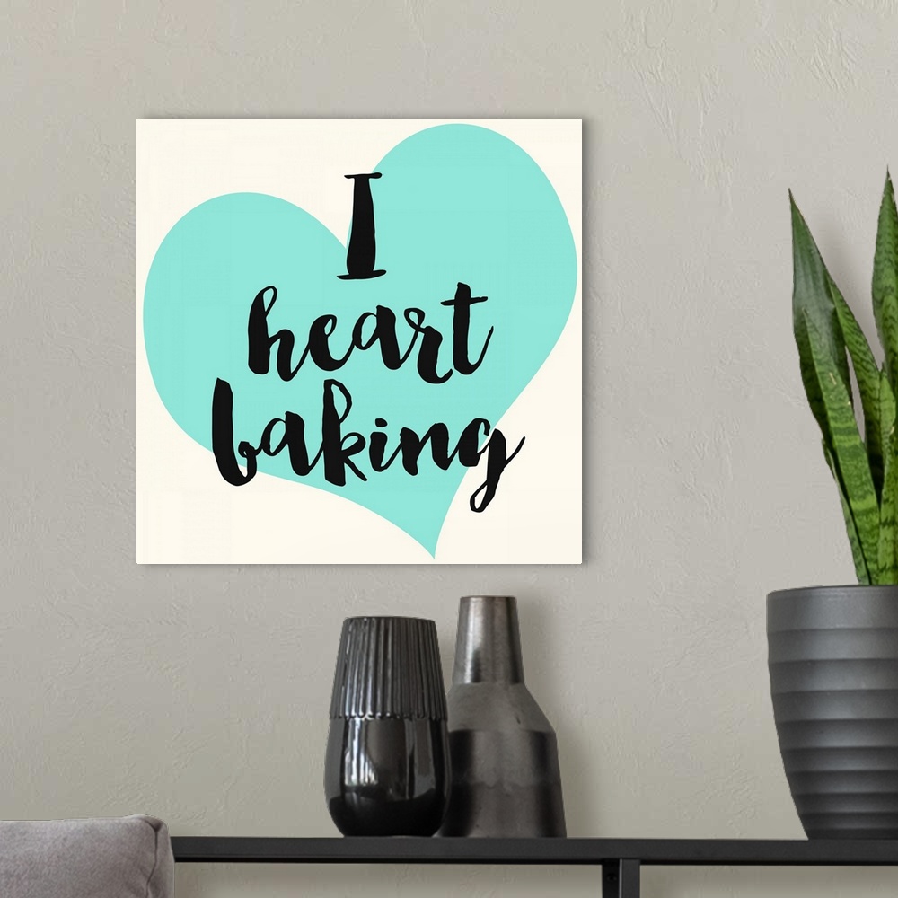 A modern room featuring I Heart Baking