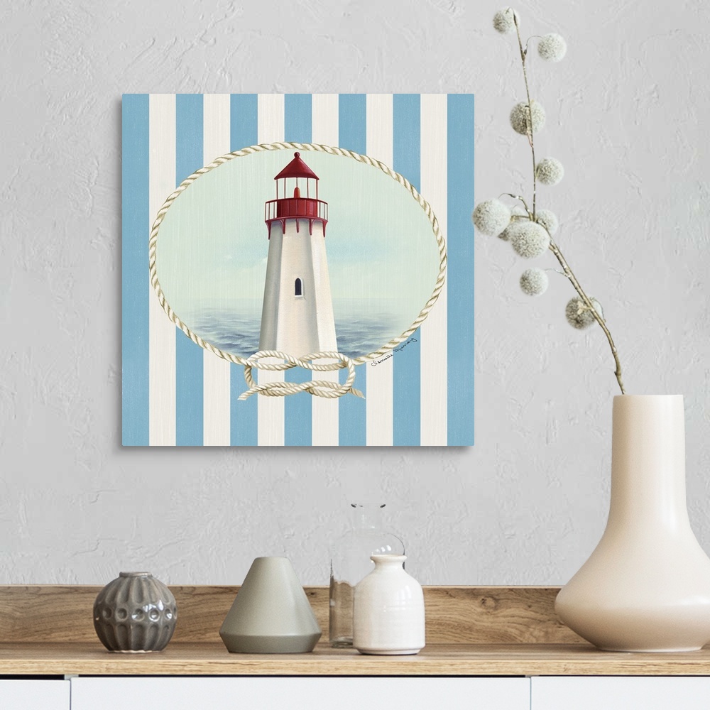 A farmhouse room featuring Nautical and Nice Lighthouse