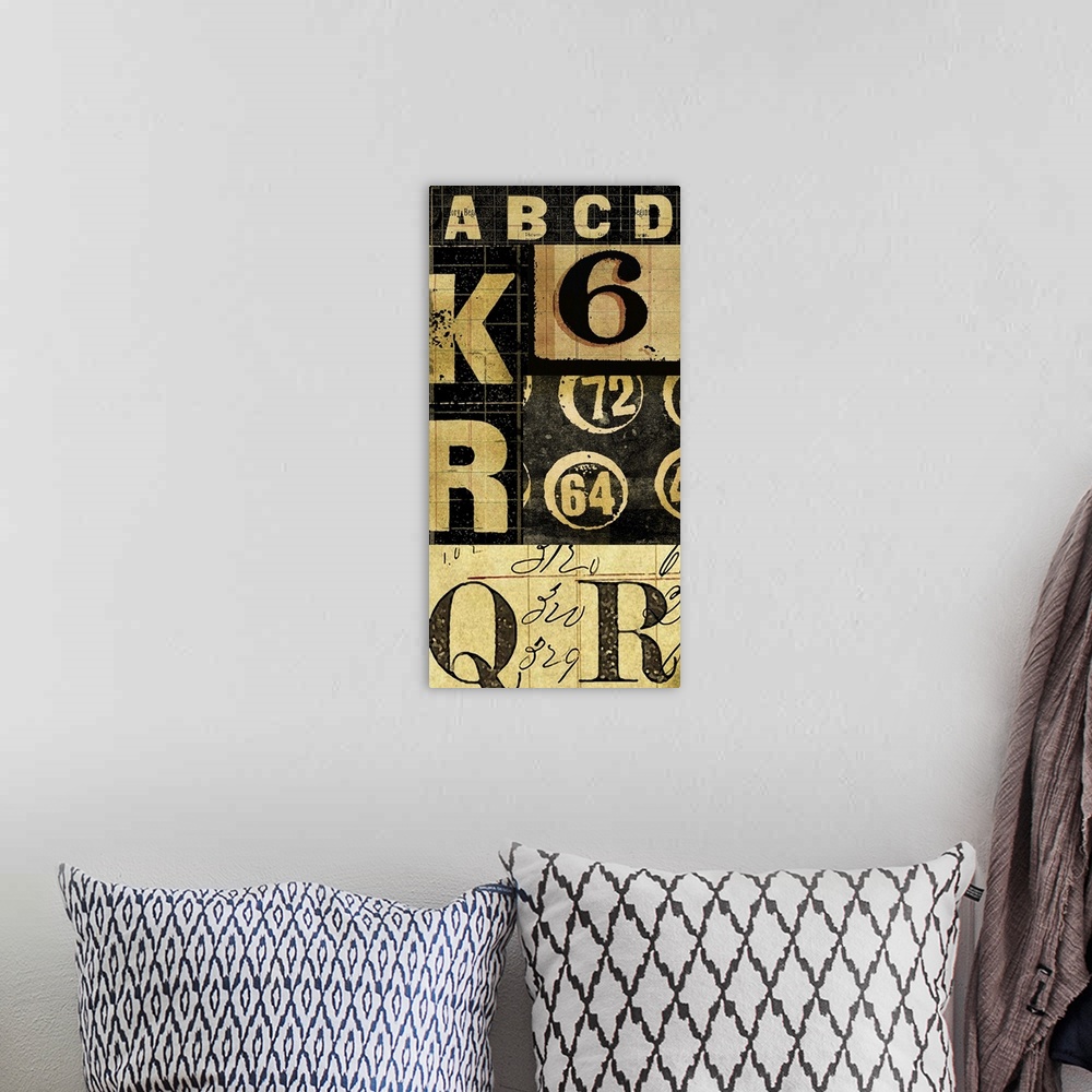 A bohemian room featuring Numbers Game I
