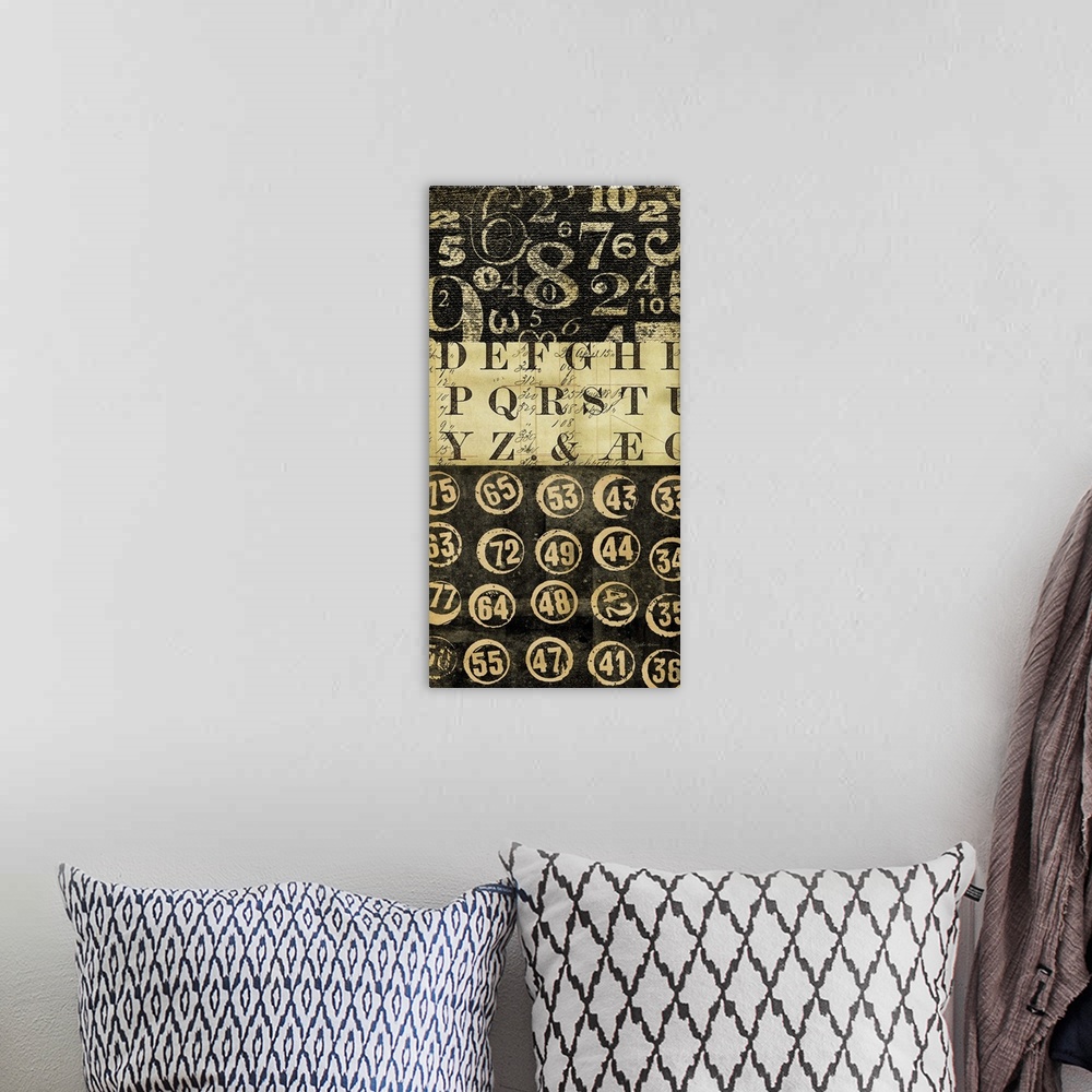 A bohemian room featuring Numbers Game III