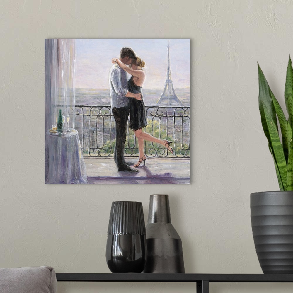 A modern room featuring Paris Morning Romance