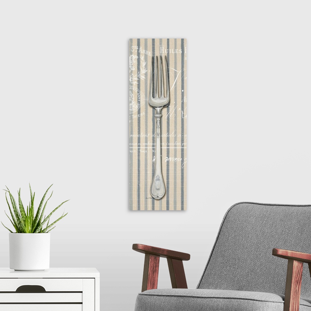 A modern room featuring Pin Stripe Fork