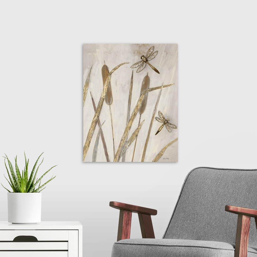 A modern room featuring Rustic Cat Tails