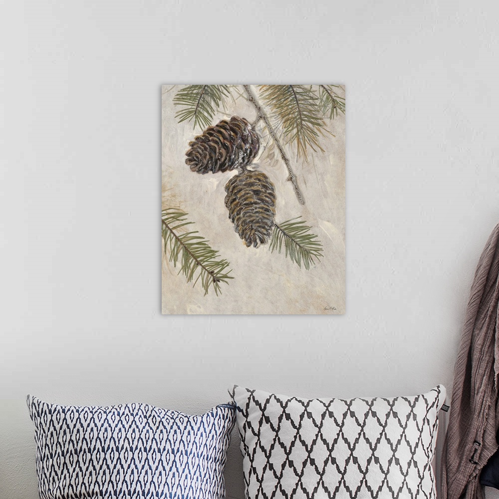 A bohemian room featuring Rustic Pine Cones