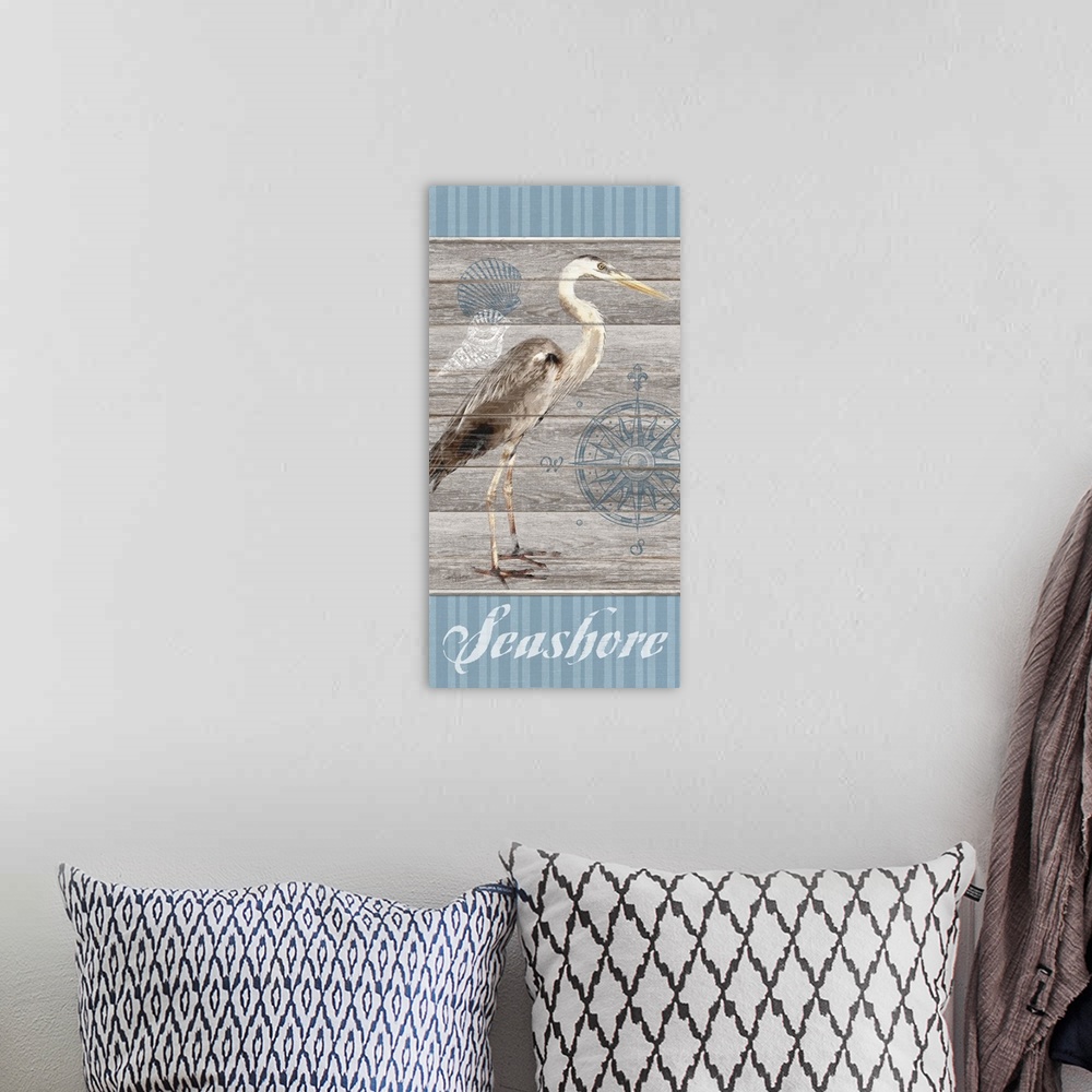 A bohemian room featuring Seashore Heron