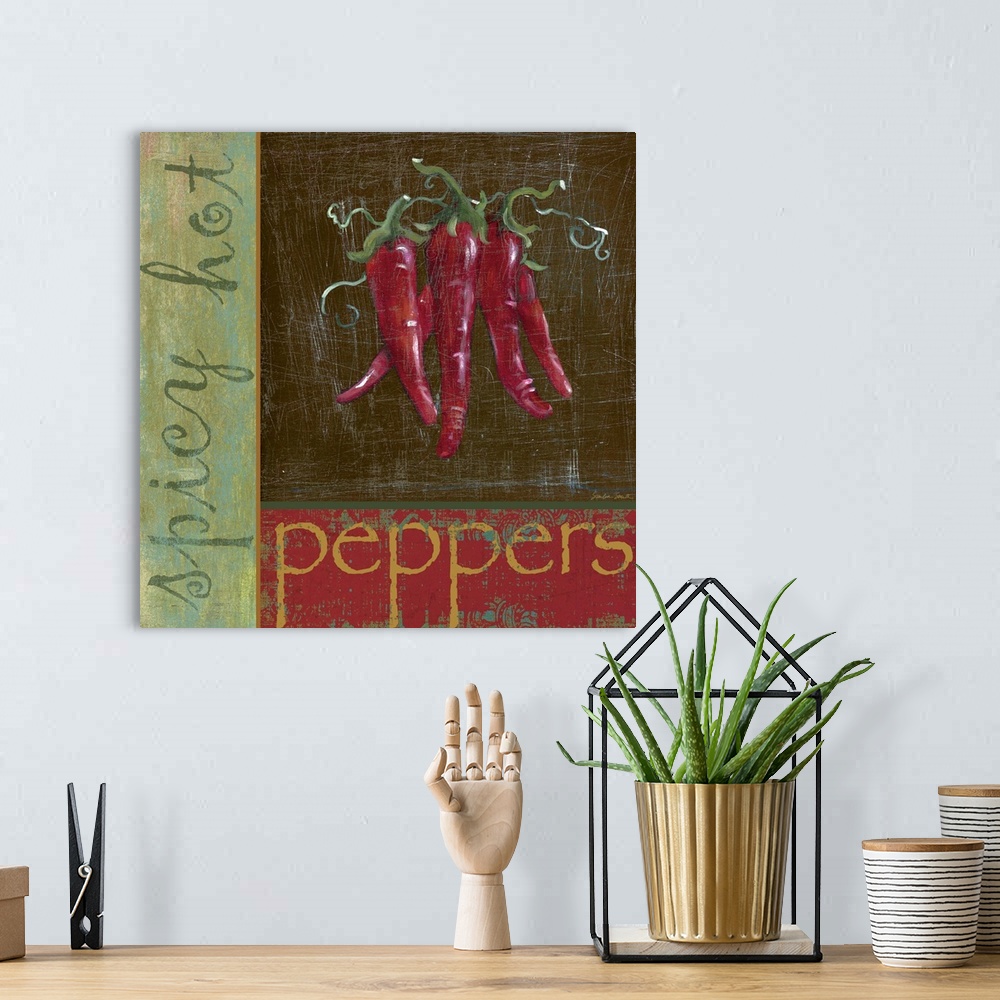 A bohemian room featuring Spicy Hot Peppers