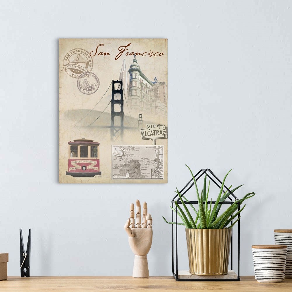 A bohemian room featuring Travel San Francisco