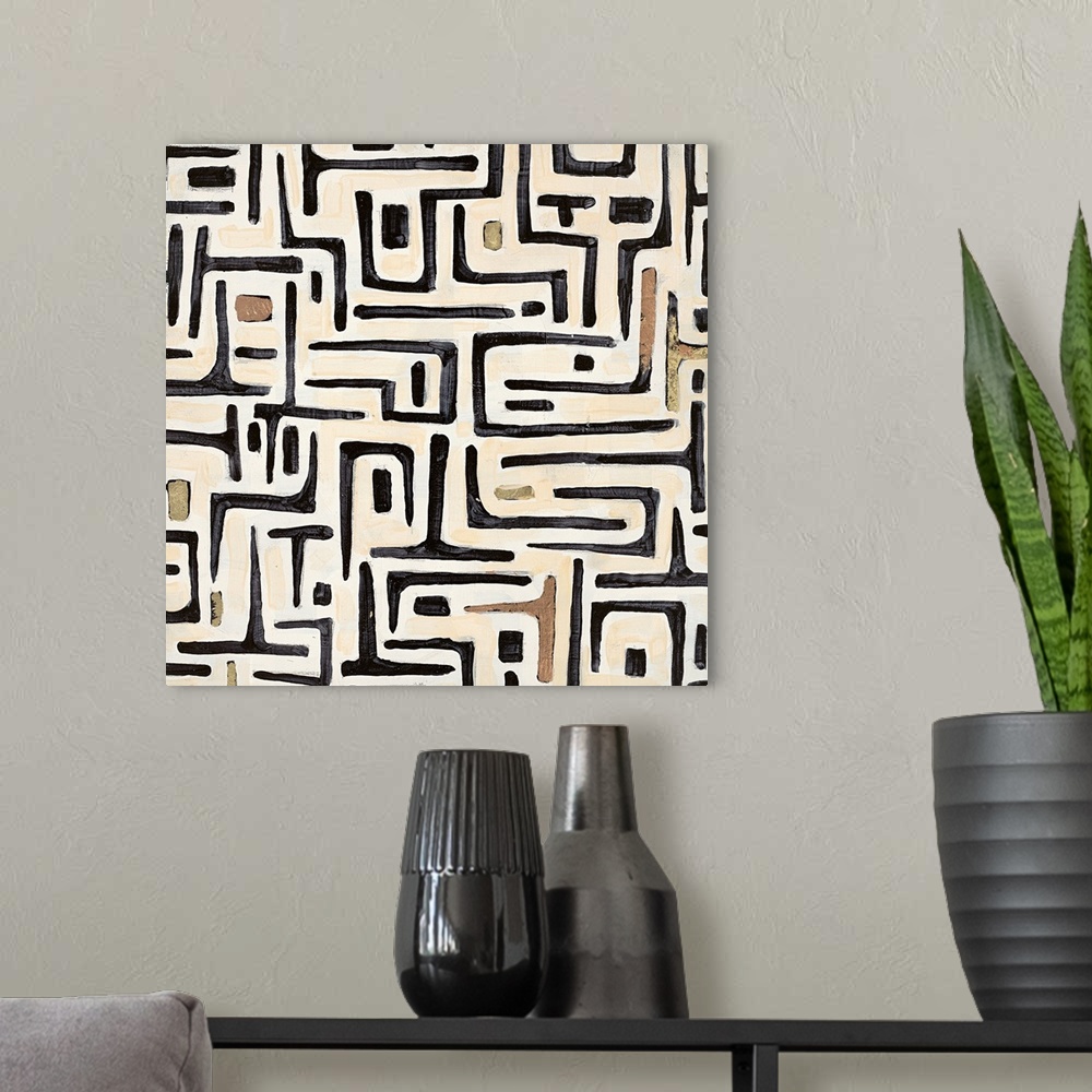 A modern room featuring Tribal Impression IV