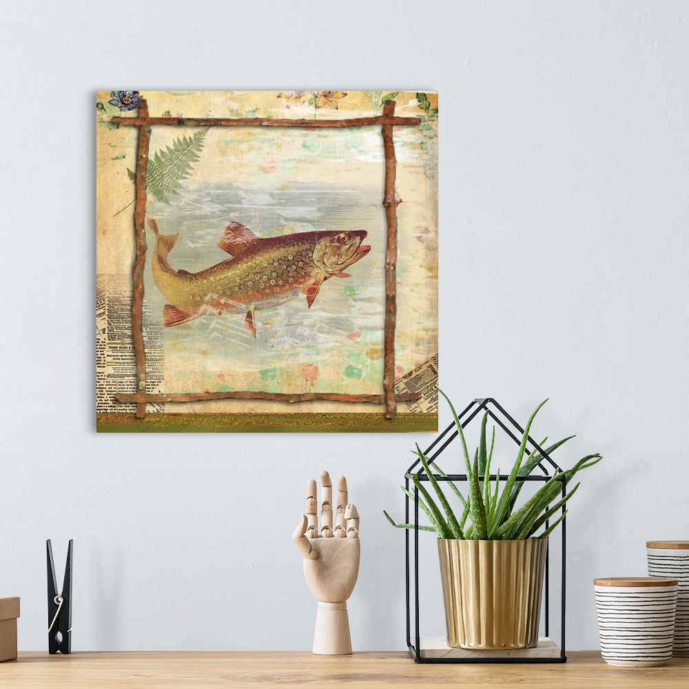 A bohemian room featuring Trout Nature