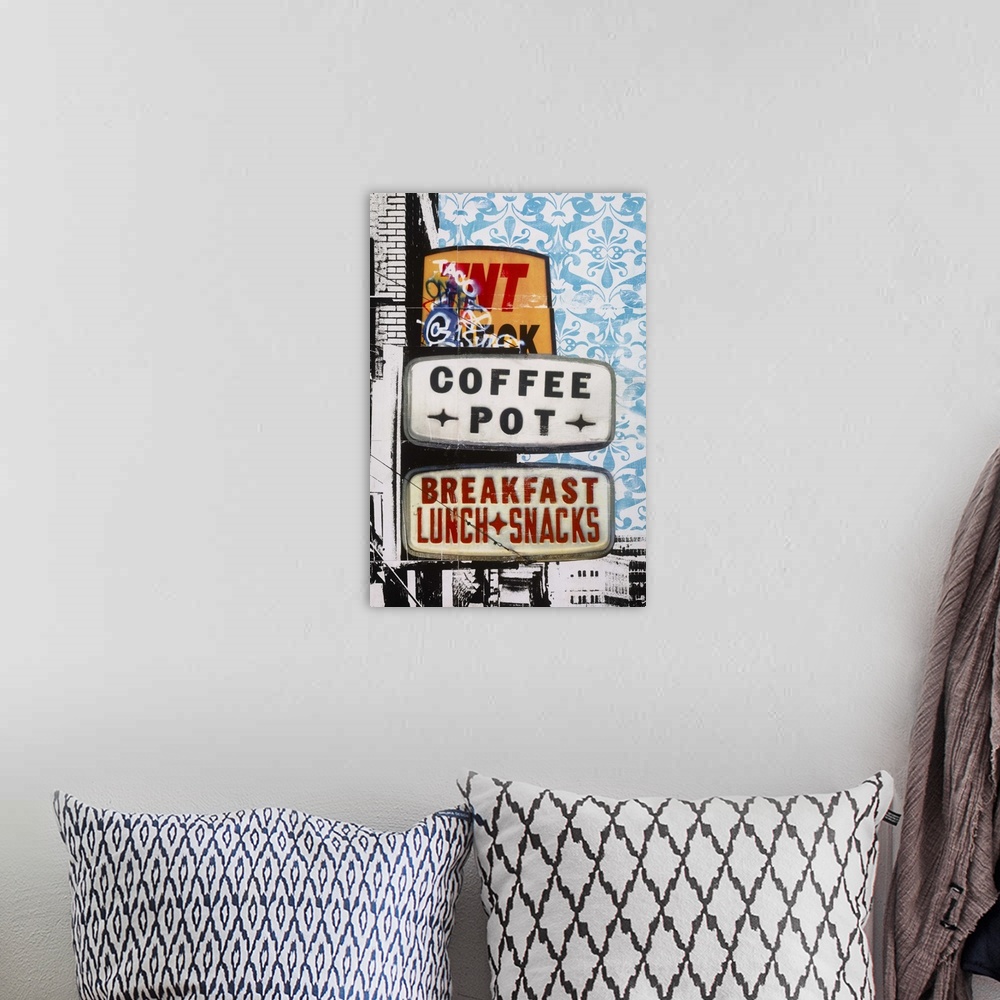 A bohemian room featuring Urban Collage Cafe
